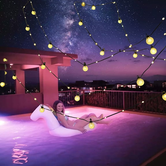 Kyusrd Decoration String Light for Home Bedroom,Solar Energy Remote Control Waterproofing Camping Decoration Outdoor Waterproofing Decorative Light
