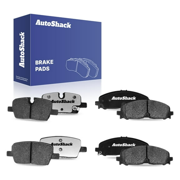 AutoShack 8pcs Front and Rear Ceramic Brake Pad Set Replacement for Cadillac XT5 XT6 2020-2023 Chevrolet Traverse 2021-2024 Blazer 2020-2024 Buick Enclave 2021-2023 GMC Acadia FWD BRK030261458