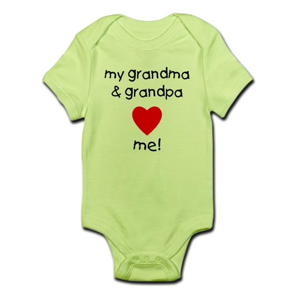 CafePress - My Grandma & Grandpa Love Me Infant Bodysuit - Baby Light Bodysuit