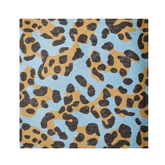 Satin Polyester Napkins - 20x20 InchSingle-Sided Printed Napkins, 1-Piece/4-Piece/6-Piece Set, DIY Personalized Table Setting，Leopard Print