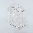 thumbnail image 2 of Tnhcen Charming and Cozy Print Summer Pajamas Set for Women Short Sleeve Button Up and Shorts Lounge Wear S-XL, 2 of 4