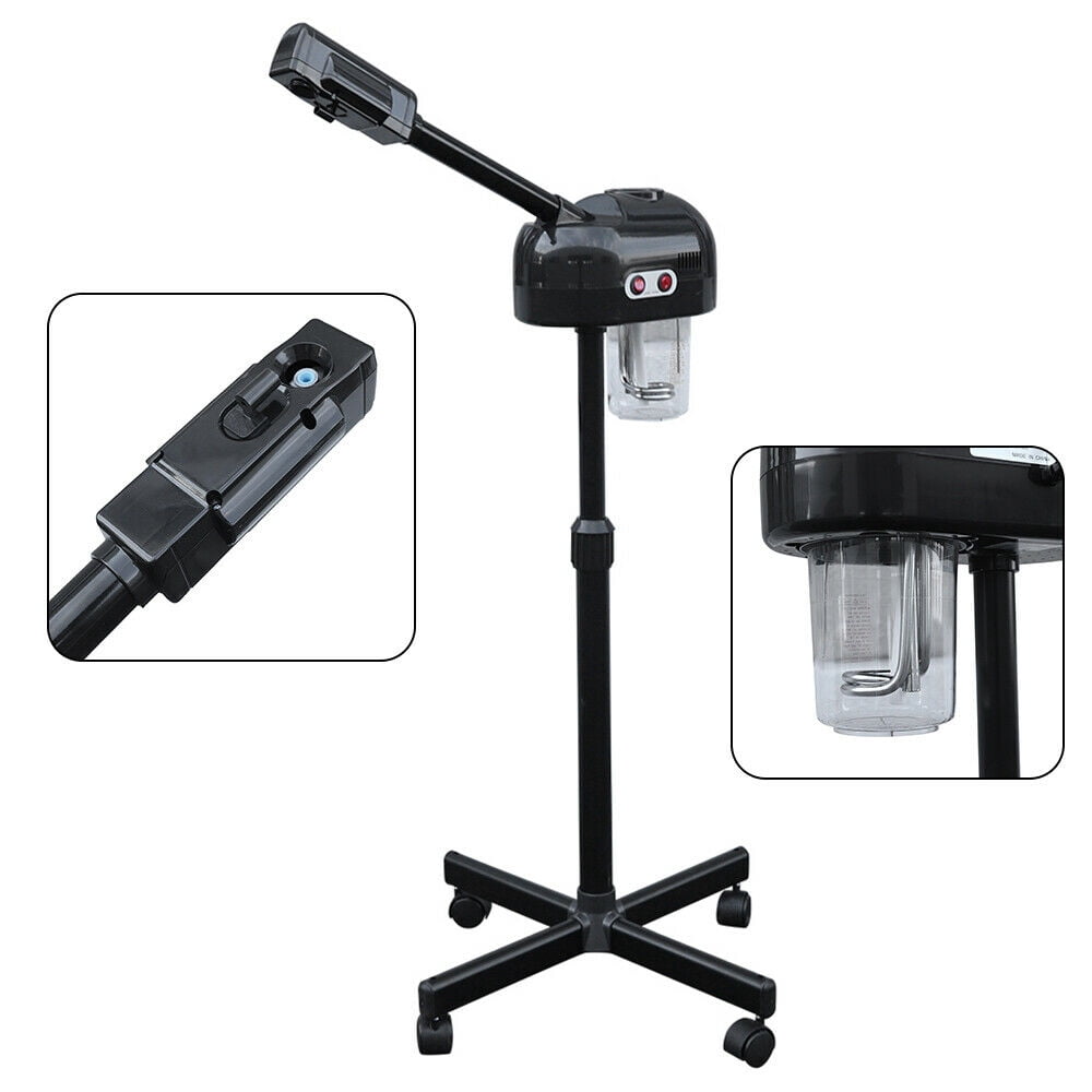 Fichiouy Beauty Face Sprayer Steamer Salon Spa Facial Ozone Steamer Spraying Machine Black 800W