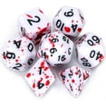 thumbnail image 3 of Ensemble de dés D&D avec Jeté Irrégulier Points Rouges Ensanglantés dés de Jeu de Rôle Polyédrique Ensemble de dés D20 de 7 Dungeons et Dragons dés (Rouge), 3 of 4