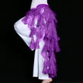 thumbnail image 5 of Felirenzacia Women's Mesh Sequin Layered Skirt, Long Tulle Dance Skirt, Purple,Free Size, 5 of 5
