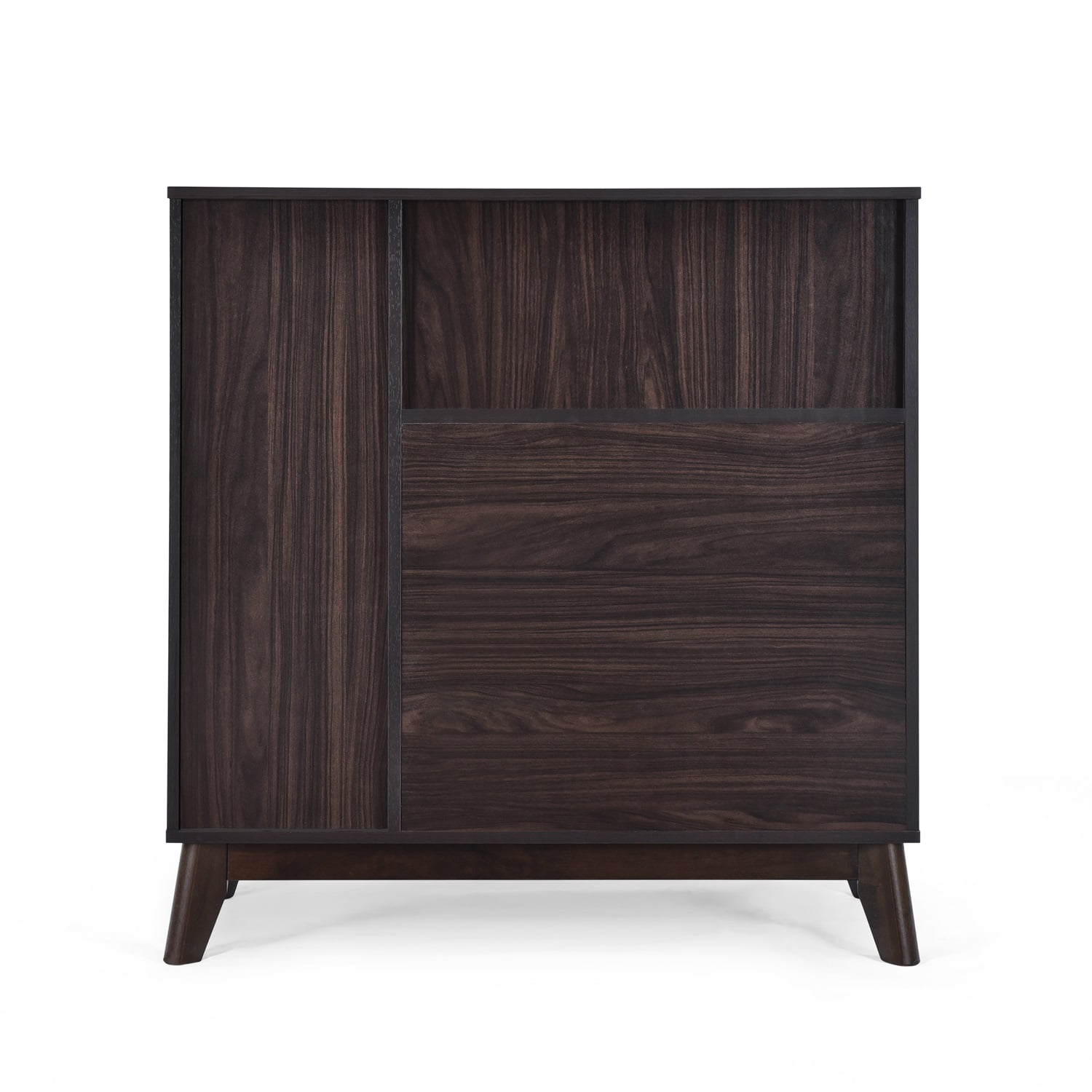 Kadyn Mid Century Cabinet, Modern 2 Drawer Cabinet with 2 Drawer, Cabinet for Living Room, Wenge Kadyn Mid Century Cabinet, Modern 2 Drawer Cabinet with 2 Drawer, Cabinet for Living Room, Wenge