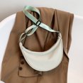 thumbnail image 5 of EnJoCho Ladies Simple Solid Colour Nylon Crossbody Bag Dumpling Bag Lightweight Small Satchel Underarm Bag Single Shoulder Canvas Bag Trendy Matching Bags for Male Female for Travel Casual Use, 5 of 5