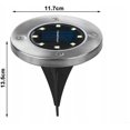 thumbnail image 4 of Luz solar Iluminación exterior 10led Luz subterránea 4 piezas de luz cálida, 4 of 5