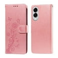 thumbnail image 2 of For Samsung Galaxy S25 Edge 5G 6.7 inch Embossed Butterfly Flowers With Card Slots And A Cash Compartment Shockproof Kickstand Flip Leather Phone Case For Women,Pink,For Galaxy S25 Edge 5G, 2 of 7
