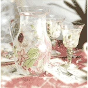 Manual Woodworkers & Weavers Holiday Botanical Glass Goblets #IGHBG