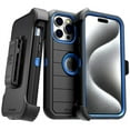 thumbnail image 3 of Rome Tech for Apple iPhone 15 Pro Max (2023) Case with Belt Clip Holster & Kickstand, Dual-Layer Shockproof Case - Black & Orange, 3 of 10