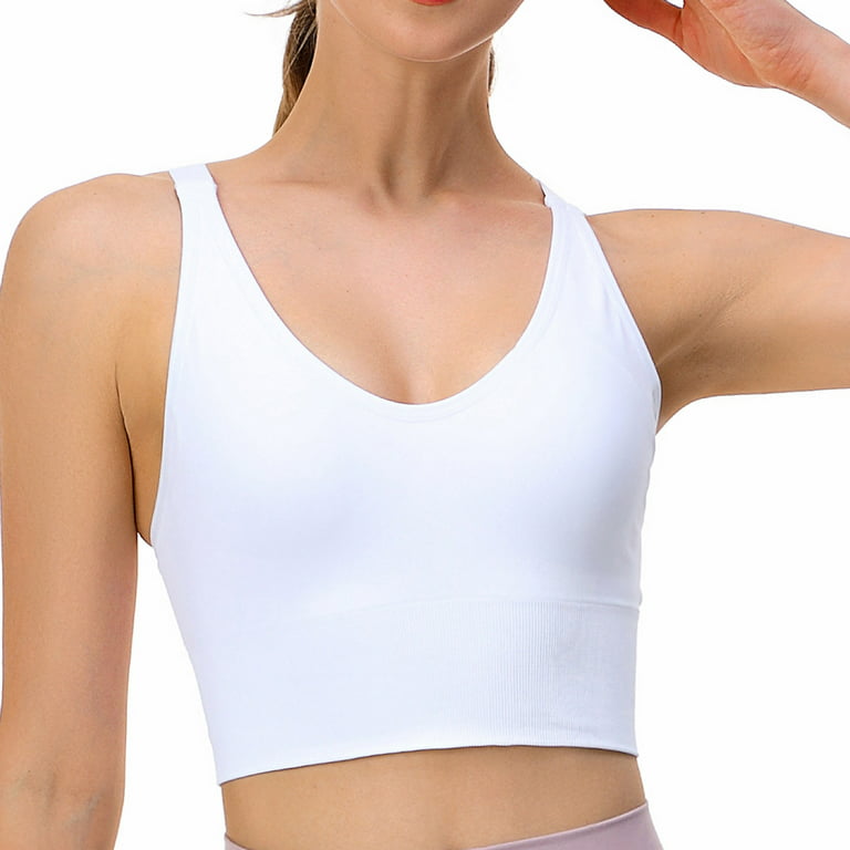 Mrat Clearance Clear Strap Bras for Women Clearance Women's One-Shoulder  Sports Bra Fitness Yoga Quick-Drying Shock-Proof Vest Running Sports Bra