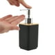 thumbnail image 3 of Conjunto de dispensador de jabón cuadrado único para baño y lavandería en negro, 3 of 6