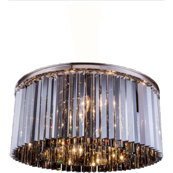 Flush Mount Light Ceiling Fixture SYDNEY 8-Light Clear Crystal Polished  EL-3402