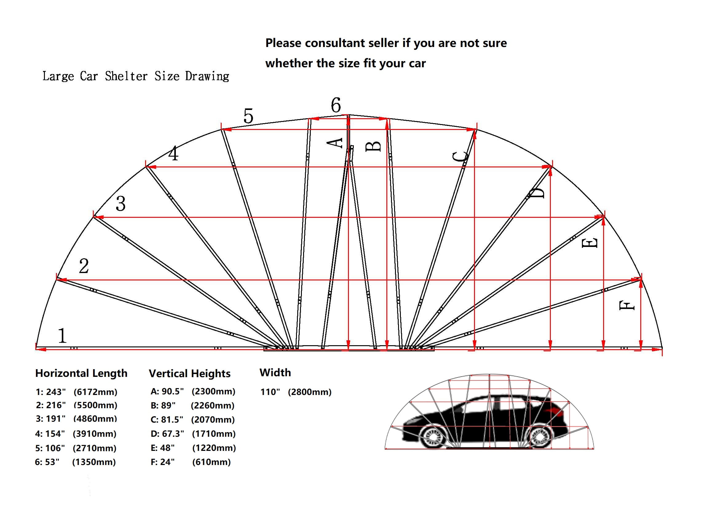Ikuby All Weather Proof Carport, Car Shelter, Car Canopy, Car Garage, Car shed, Car House, Car Park, Foldable, Retractable, Lockable, Durable Shelter