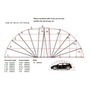 Ikuby All Weather Proof Carport, Car Shelter, Car Canopy, Car Garage, Car shed, Car House, Car Park, Foldable, Retractable, Lockable, Durable Shelter