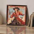 thumbnail image 3 of Cowgirl Gunfight Art Wooden Sign Wall Plaque - Vintage Art Decoration, Wall Decoration - Ideal Gift For Home Decoration, Living Room, Bathroom, Bedroom, Garden, Dining, Bar, Cafe, Festival Party De, 3 of 7