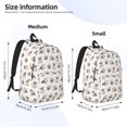 thumbnail image 2 of Balery Pugs Mochila Clásica Impresa Básica para Viaje, Mochila Escolar Resistente al Agua, Mochila de Lona con Correas Ajustables-Small, 2 of 5