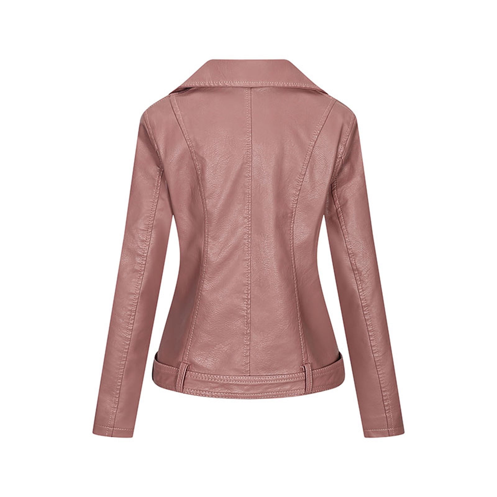 Nechology Plus Size Maternity Jacket Women Zipper Leather Jacket Coat Short Outwear Biker Soft Lightweight Fleece Jacket Pink 3X-Large, Women's, Size: