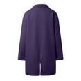 thumbnail image 5 of Winter Coats For Women Thick Wool Trench Coat Long Double Lapel Open Front Jacket With Pockets Plus Size Outerwear, 5 of 5