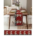 thumbnail image 4 of Table Runner 120 Inches Long for Kitchen Dining, Cheg Red Dresser Scarf Farmhouse, Dining Table Decorations for Wedding/Parties, Black White Check Buffalo Plaid Grid Lattice 13 x 120 In, 4 of 9