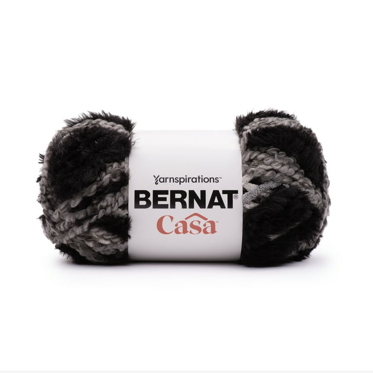 Bernat Blanket Extra Yarn Black 1610272-7033 (2-Skeins) Same Dye Lot Jumbo #7 Soft 100% Polyester Bundle with 1 Artsiga Craft Bag