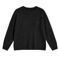 thumbnail image 6 of LEKWK Plus Size Tops for Women Long Sleeve Crewneck Oversized Tops Ribbed Knit Loose Fit Warm Cozy Lounge Fall Winter Outfits Black XXL, 6 of 9