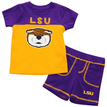 - LSU Tigers Louisiana State Infant T-Shirt and Shorts Boy's 2-Pc Set