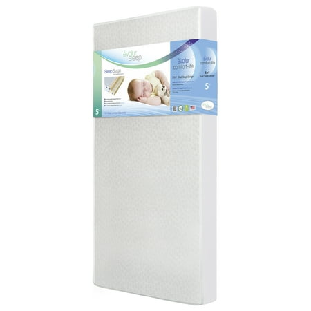 UPC: 0693892469743 | Evolur Sleep Breathable Dual Stage Comfort-Lite 5” Crib & Toddler Foam Mattress