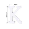 thumbnail image 4 of 1pc 8cm Wood Letters K Decor Wall Simple DIY Letter for Wedding Party Birthday Home Store (White), 4 of 8
