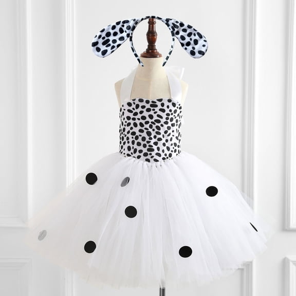 Dresses for Girls Child Dot Print Pageant Party Gown Princess Kids Clothing