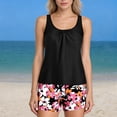 thumbnail image 5 of XUNKUSGA Tankini Swimsuits for Women Fashion Hawaiian Floral Womens Tankini Modest Two Piece Bathing Suit Fashion Scoop Neck Swim Suits with Boy Shorts,Black,XL, 5 of 5