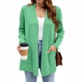 thumbnail image 2 of Nestiefly Lightweight Cardigan for Women 2026 Long Sleeve Open Front Casual Cardigans with Pockets Green XL, 2 of 5