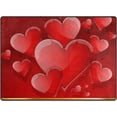 thumbnail image 3 of FREEAM Romantic Valentine's Day Area Rug 80"x58", Red Love Heart Polyester Area Rug Mat for Living Dining Dorm Room Bedroom Home Decorative, 3 of 6