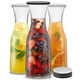 thumbnail image 1 of Juego de jarras de vidrio JoyJolt Hali de 1 litro con tapa para bebidas, 3 unidades, 1 of 8