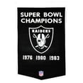 thumbnail image 1 of Oakland Raiders 24"x36" Wool Dynasty Banner, 1 of 1