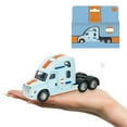 thumbnail image 3 of Alloy Car Model 1:64 Scale Pull Back Trailer Truck, Container Vehicle Toy, Die-Cast Metal Car, Collectible Miniature Vehicle, Gift for 3-5 Years, Play and Display Model, 3 of 6