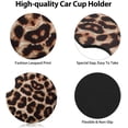 thumbnail image 4 of Posavasos de neopreno para bebidas, diseño de leopardo de 2,56 pulgadas, posavasos de goma para taza de coche, accesorios para coche, sala de estar, cocina, oficina, para proteger el coche y los, 4 of 7