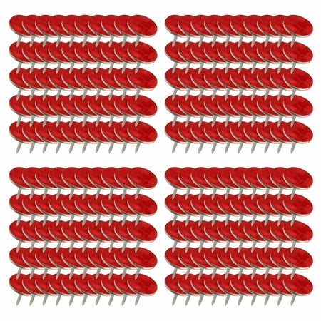 Reflective Flat Head Nails for Outdoor Marking - 100 Pack Honeycomb Design Ideal for Camping Hunting Hiking and Trail Navigation B