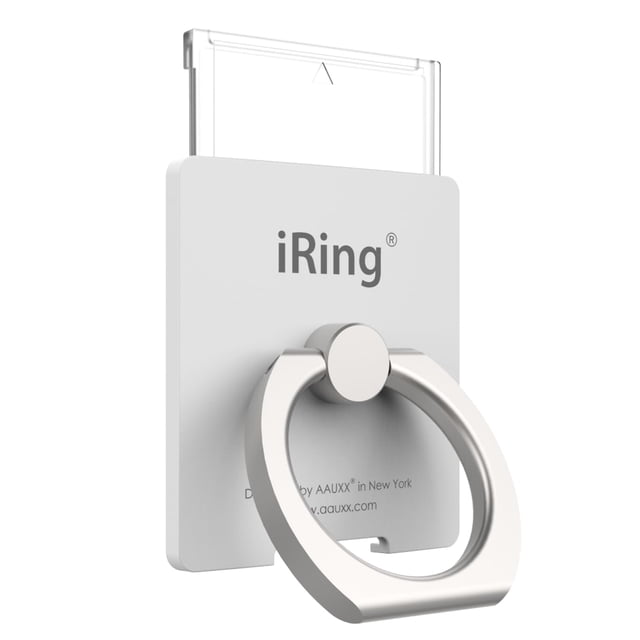 Soporte para teléfono iRing Link, compatible con carga inalámbrica, blanco