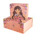 thumbnail image 1 of Caja de regalo elegante con diseño floral para niña, 2 piezas (grande/pequeña), 1 of 2