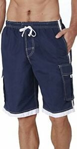 Men's Quick Dry Swim Trunks Cargo Water Shorts with Mesh Lining ...