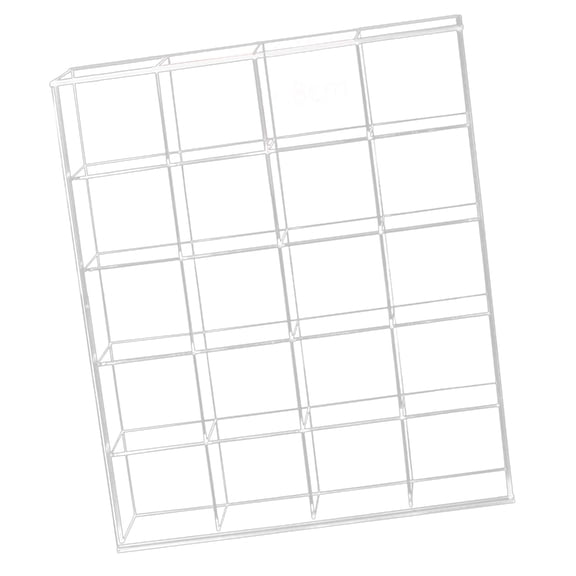 Portable Acrylic Badge Display Case with Compartments High Transparency Storage Box for Pins and Collectibles