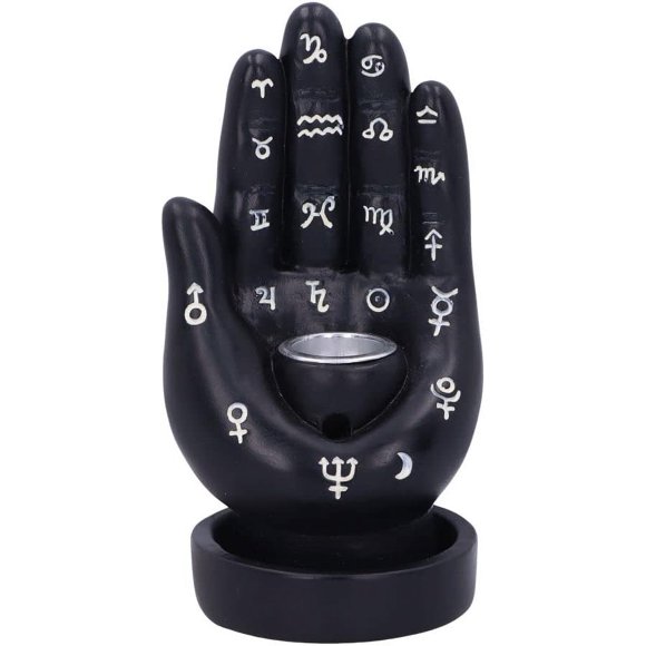 Nemesis Now Palmistry Backflow Incense Burner (Black) 12cm