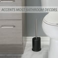 thumbnail image 2 of Bath Bliss 2 Pack Self Closing Lid Toilet Brush and Holder in in Matte Black, 2 of 7