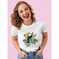 thumbnail image 2 of Toucan Bird Tropical Leaves Shaped T-Shirt Women -Image by Shutterstock, Female x-Large, 2 of 4