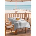thumbnail image 6 of Outdoor Tablecloth with Umbrella Hole, Grey Ombre Spillproof Waterproof Outdoor Table Cover, Summer Minimalist Ocean Waves Patio Tablecloths for Party Picnic Camping, Rectangle 52"x70", 6 of 9
