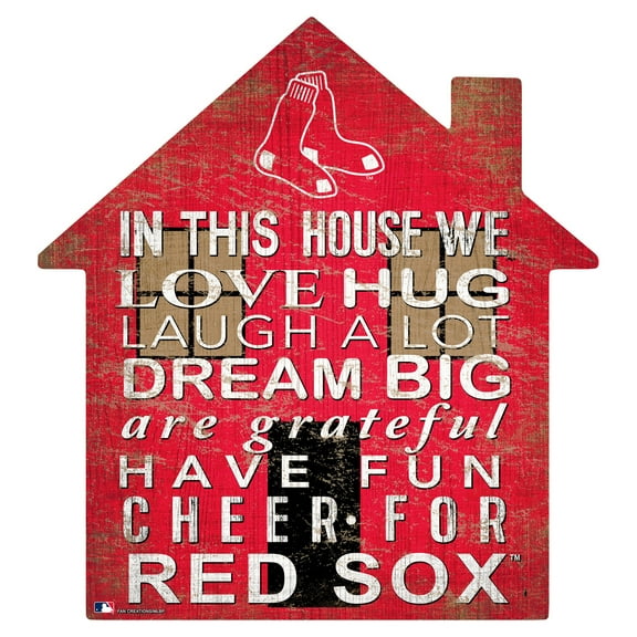 Boston Red Sox 12'' Team House Sign