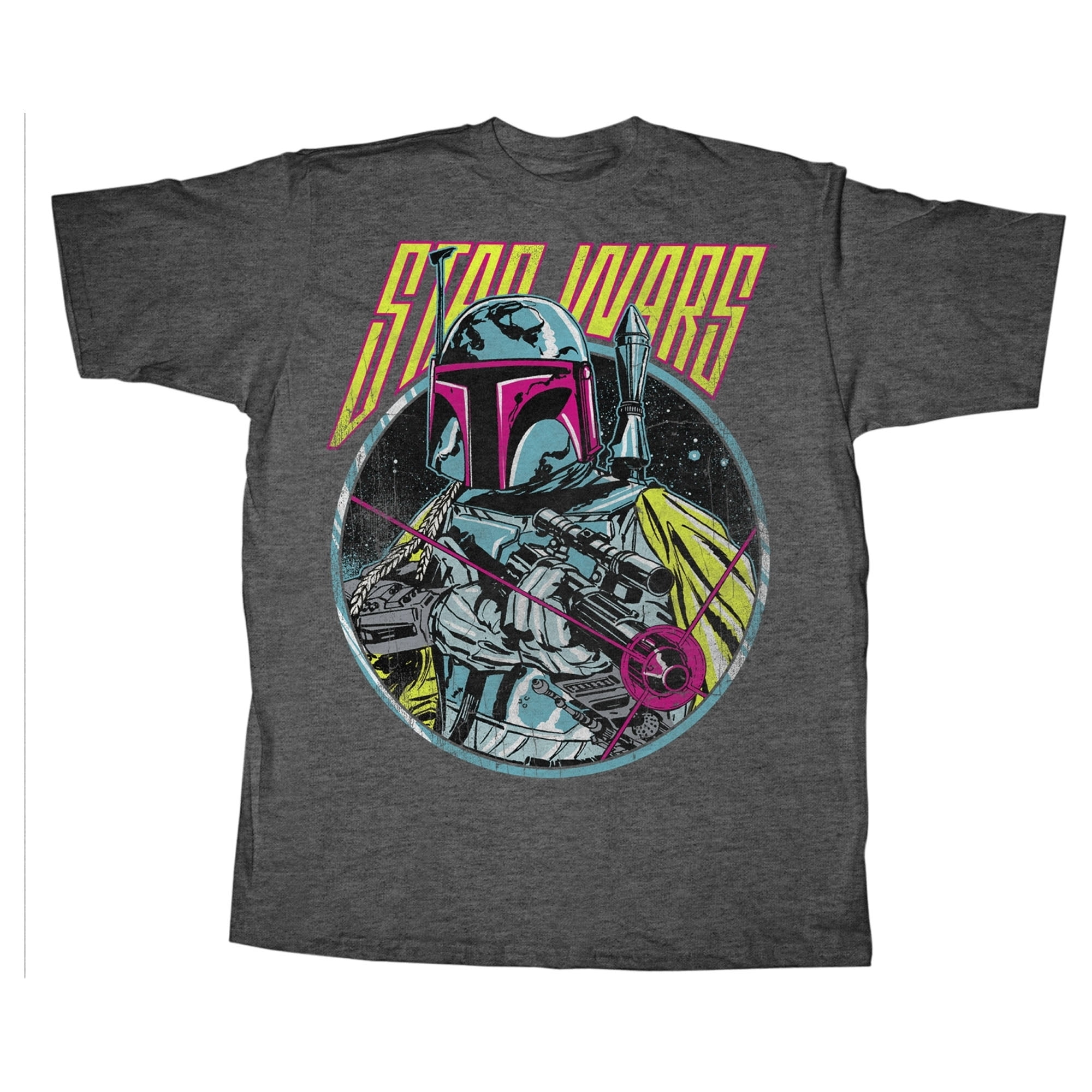 Men's Star Wars Boba Fett Blaster Graphic Tee Charcoal Heather Small