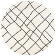 thumbnail image 4 of SAFAVIEH Sparta Searlait Geometric Polyester Shag Area Rug, Ivory/Grey, 5'1" x 7'6", 4 of 10