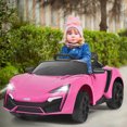thumbnail image 4 of Infans 12V Kids Ride On Car 2.4G RC Electric Vehicle w/ Lights MP3 Openable Doors Pink, 4 of 7